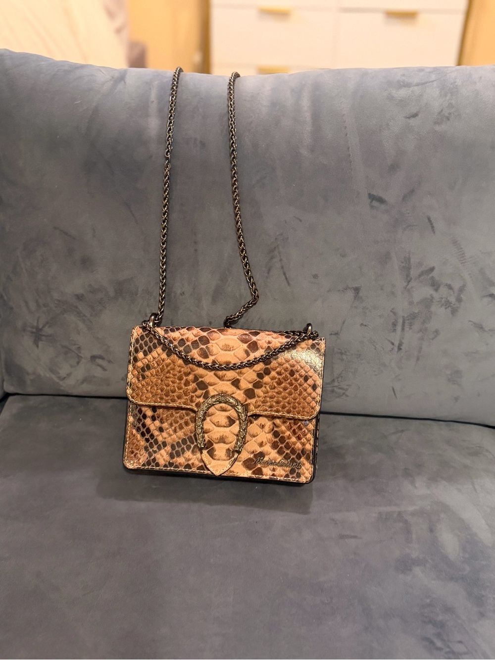 Marina Galanti Italian Leather crossbody python bag